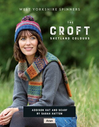 Addison Hat and scarf in West Yorkshire Spinners The Croft Shetland Colours - DBP0067 - Downloadable PDF