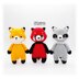 Fox, Raccoon and Red Panda Crochet Pattern