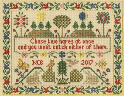 Bothy Threads Two Hares Cross Stitch Kit