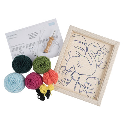 Trimits Punch Needle Kit: Flamingo - 20.32 x 25.4cm (8 x 10in)