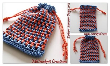 Crochet Gift Bag CHECKS