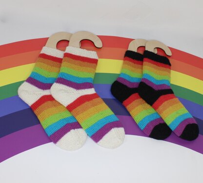 Childrens Simple Rainbow Socks Circular