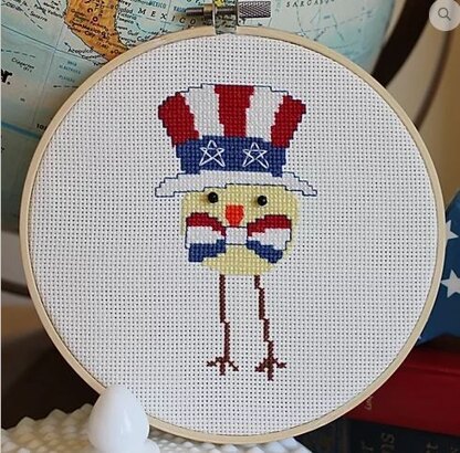 Luhu Stitches Patriotic Luhu Bird - Downloadable PDF