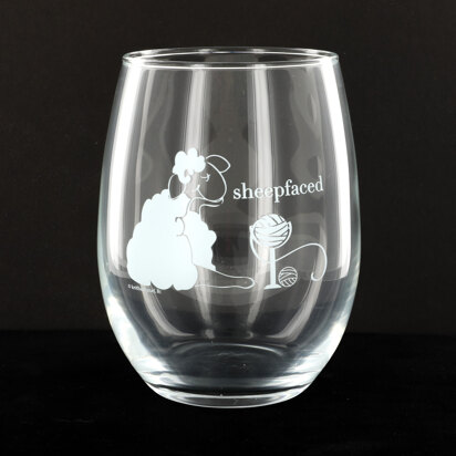 Knit Baah Purl Stemless Wine Glass - Sheepfaced