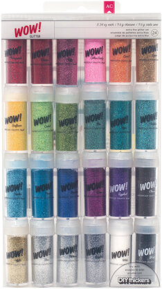 American Crafts WOW! Extra Fine Glitter .34oz 24/Pkg - 249892