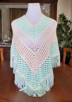 Sea Urchin Crochet Poncho