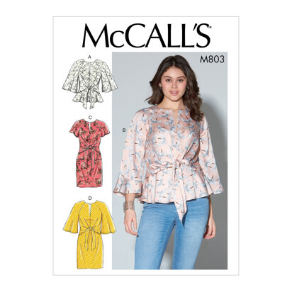 McCall's Misses' Tops and Dresses M7803 - Sewing Pattern