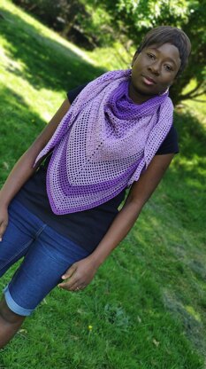 Pretty in purple shawl