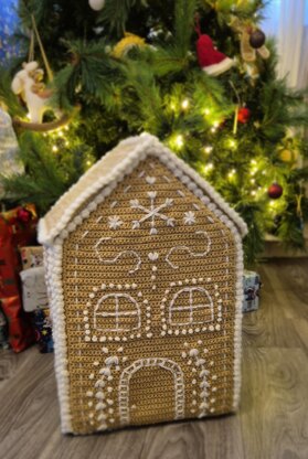 CROCHET PATTERN ONLY Gingerbread House Christmas Amigurumi