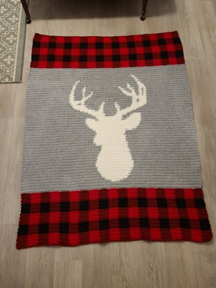 Deer Plaid Afghan