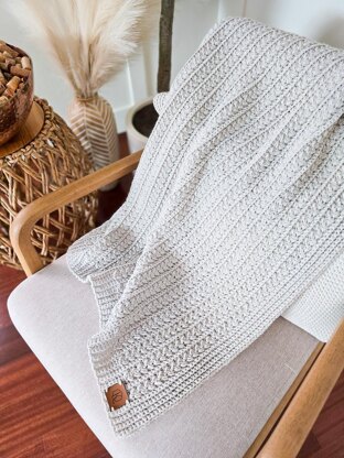 Braided Wheat Crochet Blanket