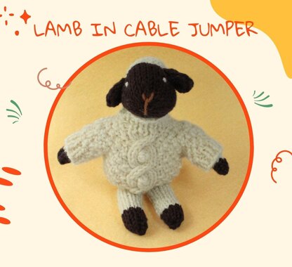 Lamb in cable jumper