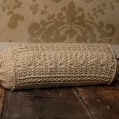 Braided Cable Block Bolster Pillow