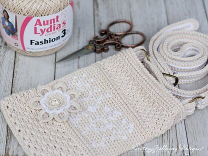 Embroidered Crochet Phone Purse