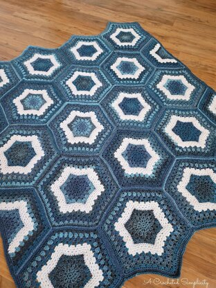 Sea Glass Hexagon Afghan