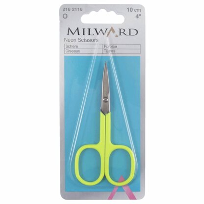 Milward Scissors: Embroidery: 10cm: Neon Yellow - 10 cm