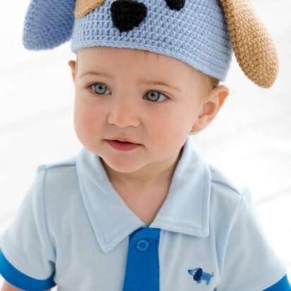 Puppy Dog Hat in Red Heart Anne Geddes Baby - LW3797