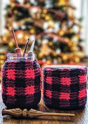 Buffalo Plaid Mason Jar Cozy