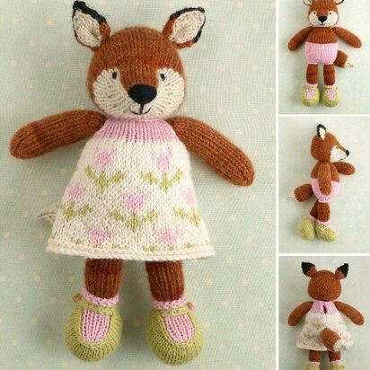 Girl fox in a flowery frock