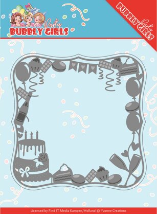 Find It Trading Yvonne Creations Die - Celebration Frame, Bubbly Girls Party