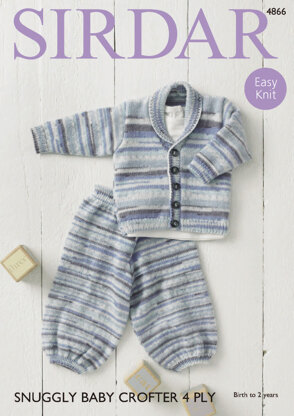 Jacket & Trousers in Sirdar Snuggly Baby Crofter 4Ply - 4866 - Downloadable PDF