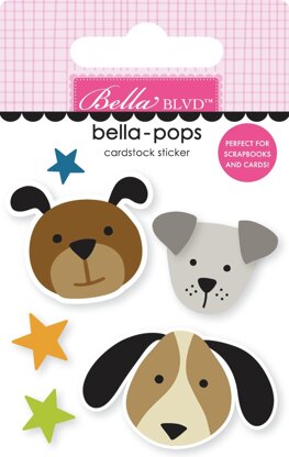 Doodlebug Cooper Bella-Pops 3d Stickers - Pups