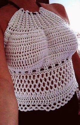 466, crochet SUMMER HALTER TOP, make it any size