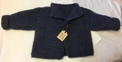 Dark Blue Aran Jacket