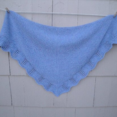 Shawl with Lace Edge