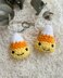 Candy corn keychain