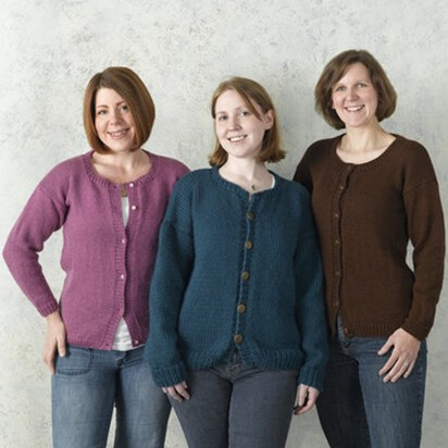 B2 Basic Cardigan - Knitting Pattern for Women by Valley Yarns - knitting pattern