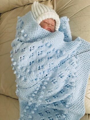 *One For The Boys* baby blanket knitting pattern