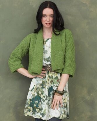 Kimono Sleeve Cardigan in Bernat Super Value