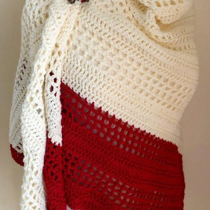 Holiday Celebration Crochet Poncho Wrap Pattern