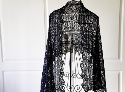 Rectangle lace shawl "Lenja"