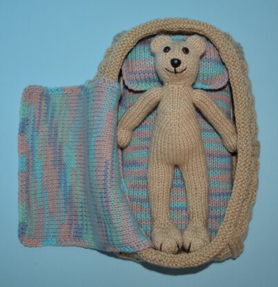 Tessa Teddy (Boy Version) With Crib And Bedding