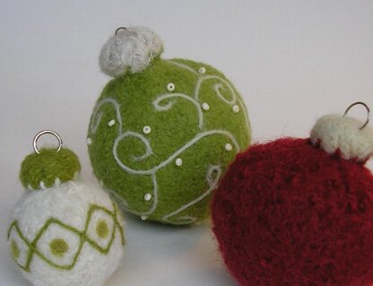 Felted Woolly Holiday Ornaments