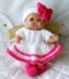 Berenguer Dolls Knitting pattern, 5 & 8 " Dress, Headband and Shoes