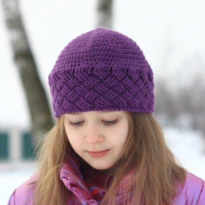 Lilac mood cable hat