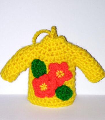 Yellow sweater ornament