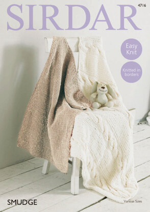 Blankets in Sirdar Smudge - 4716 - Downloadable PDF