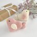 Bird crochet pattern keychain Amigurumi heart Bag charm Car mirror hanging decor