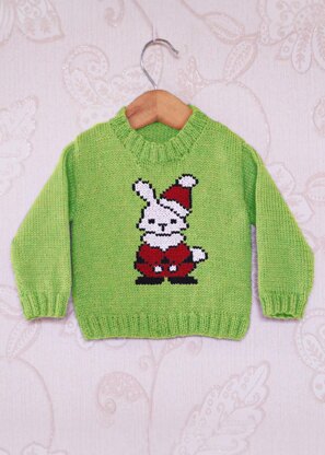 Intarsia - Santa Bunny Chart - Childrens Jumper Knitting pattern by  Instarsia | LoveCrafts