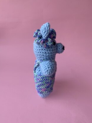 Crochet Blue Bear with Dungarees