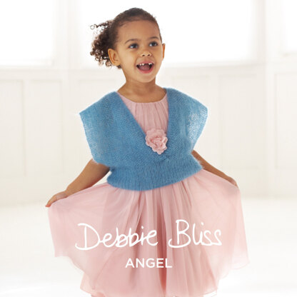 "Deep V Top" - Top Knitting Pattern For Girls in Debbie Bliss Angel