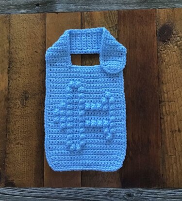 Baby Bib with Bobble Stitch Airplane