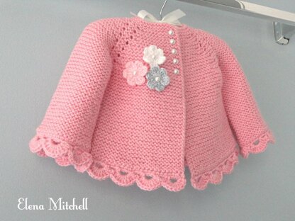 Pattern Baby Girl Jacket Newborn Girl Coat Knitting Cardigan Ava