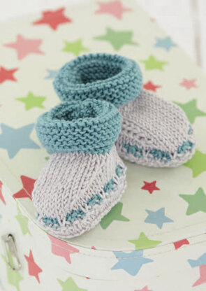 Bootees and Shoes in Sirdar Snuggly Baby Bamboo DK - 4734 - Downloadable PDF