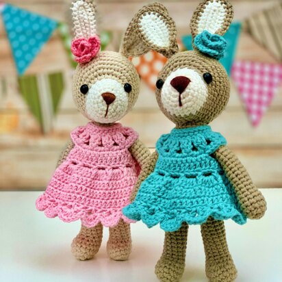 Bunny with lacy dress