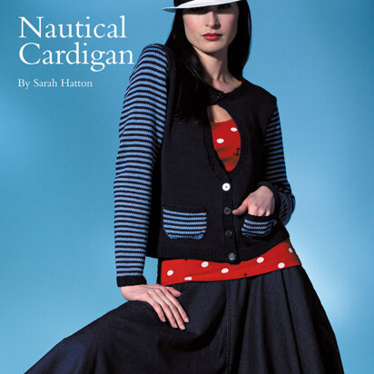 Nautical Cardigan in Rowan Cotton Glace